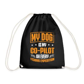 Angeln Hundebesitzer Hundeliebhaber Perfect Fishing Funn - Turnbeutel - Schwarz - Vorne