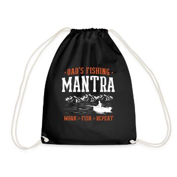 Pêche Papa Papa Pêcheur Childern Drôle Poisson Alors - Sac de sport léger - noir - Devant