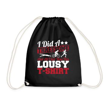 J’ai fait un plan à trois et tout ce que j’ai eu, c’est ce moche - Sac de sport léger - noir - Devant