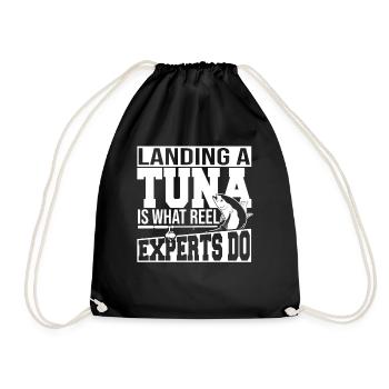 Landing A Tuna Is What Reel Experts Do Tuna - Drawstring Bag - black - Front