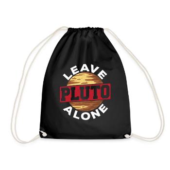 Leave Pluto Alone Astronomy Constellation Map - Drawstring Bag - black - Front