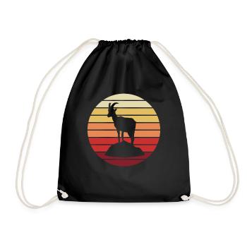 The Mountain Goat - Drawstring Bag - black - Front