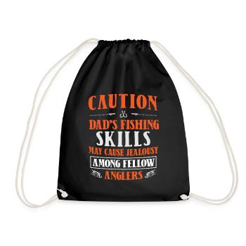Pêche Papa Papa Pêcheur Childern Drôle Poisson Alors - Sac de sport léger - noir - Devant