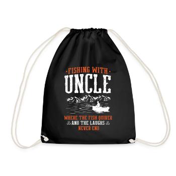 Pêche Oncle Pêcheur Oncles Drôle Poisson Parfait - Sac de sport léger - noir - Devant