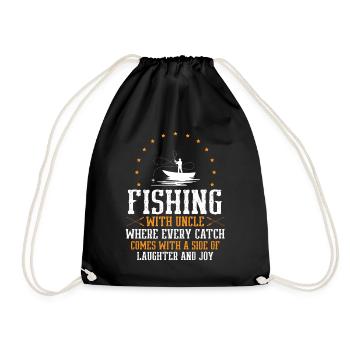 Pêche Oncle Pêcheur Oncles Drôle Poisson Parfait - Sac de sport léger - noir - Devant