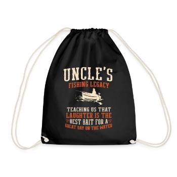 Pêche Oncle Pêcheur Oncles Drôle Poisson Parfait - Sac de sport léger - noir - Devant
