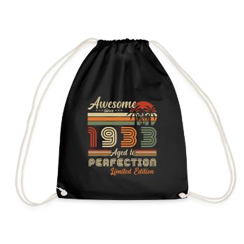 Original 1933 Rétro Vintage Anniversaire - Sac de sport léger - noir - Devant
