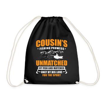 Pêche Cousin Pêcheur Cousins Drôle Poisson Perfec - Sac de sport léger - noir - Devant