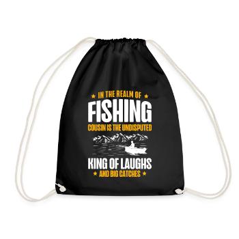 Pêche Cousin Pêcheur Cousins Drôle Poisson Perfec - Sac de sport léger - noir - Devant