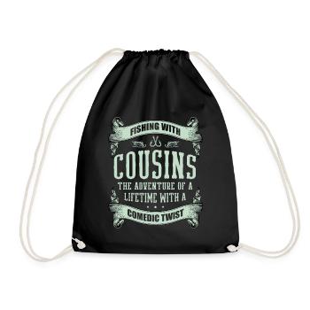 Pêche Cousin Pêcheur Cousins Drôle Poisson Perfec - Sac de sport léger - noir - Devant