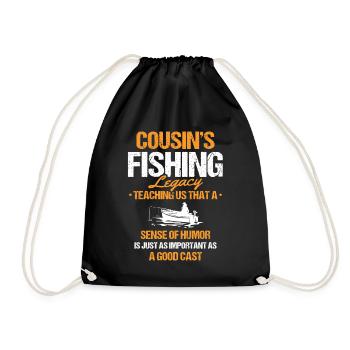 Pêche Cousin Pêcheur Cousins Drôle Poisson Perfec - Sac de sport léger - noir - Devant
