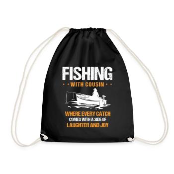 Pêche Cousin Pêcheur Cousins Drôle Poisson Perfec - Sac de sport léger - noir - Devant