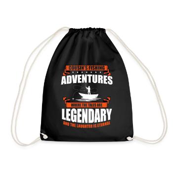 Pêche Cousin Pêcheur Cousins Drôle Poisson Perfec - Sac de sport léger - noir - Devant