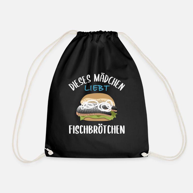 Mädchen & Fischbrötchen - Eine Liebesgeschichte - Turnbeutel - Schwarz