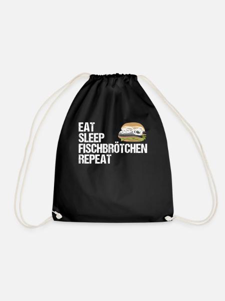 Lebenszyklus des Fischbrötchen-Fans Geschenk - Turnbeutel - Schwarz