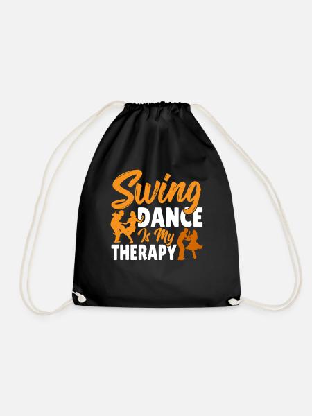 Tänzer Swing Dance ist meine Therapie Swing - Turnbeutel - Schwarz