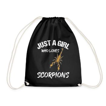 Fille aime Scorpions Animal amour cadeau - Sac de sport léger - noir - Devant