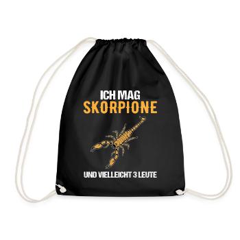 Skorpione und 3 Leute Einzigartige Liebe Geschenk - Turnbeutel - Schwarz - Vorne