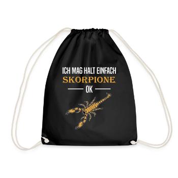 Einfache Skorpion Liebe Klartext Geschenk - Turnbeutel - Schwarz - Vorne