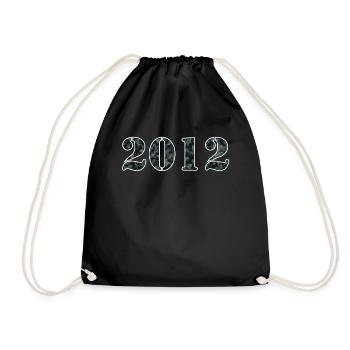 2012 Geburtsjahr Militäroptik Geschenkidee - Turnbeutel - Schwarz - Vorne