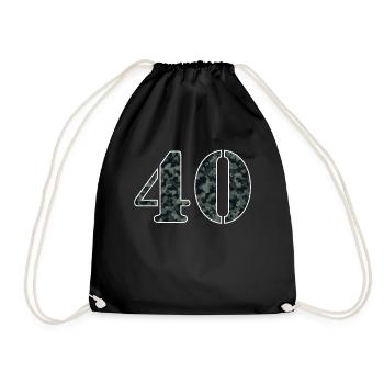 Fier 40 Look militaire cadeau d’anniversaire - Sac de sport léger - noir - Devant
