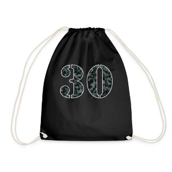 Robuste des années 30 Style militaire cadeau d’anniversaire - Sac de sport léger - noir - Devant