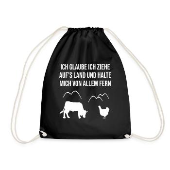 Landleben Ruhe Design - Turnbeutel - Schwarz - Vorne