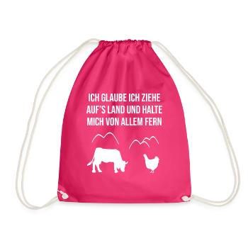 Landleben Ruhe Design - Turnbeutel - Fuchsia - Vorne