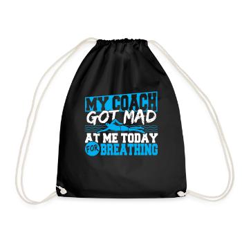 Mon entraîneur s’est fâché contre moi aujourd’hui, - Sac de sport léger - noir - Devant