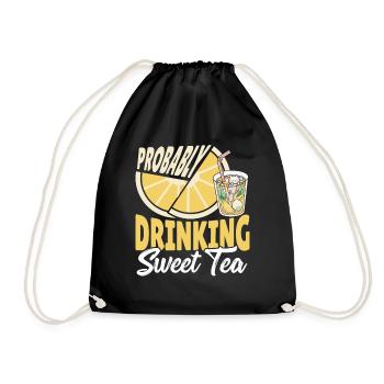 Thé sucré Thé glacé que vous buvez probablement sucré - Sac de sport léger - noir - Devant