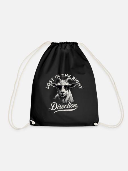 Perdu dans la bonne direction - La chèvre du randonneur - Sac de sport léger - noir