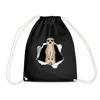 Paresseux épidémie carton cadeau mignon - Sac de sport léger - noir - Devant
