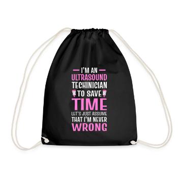 Technicien en échographie Je suis un - Sac de sport léger - noir - Devant