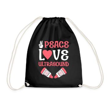 Technicien Ultrasonique Peace Love - Sac de sport léger - noir - Devant