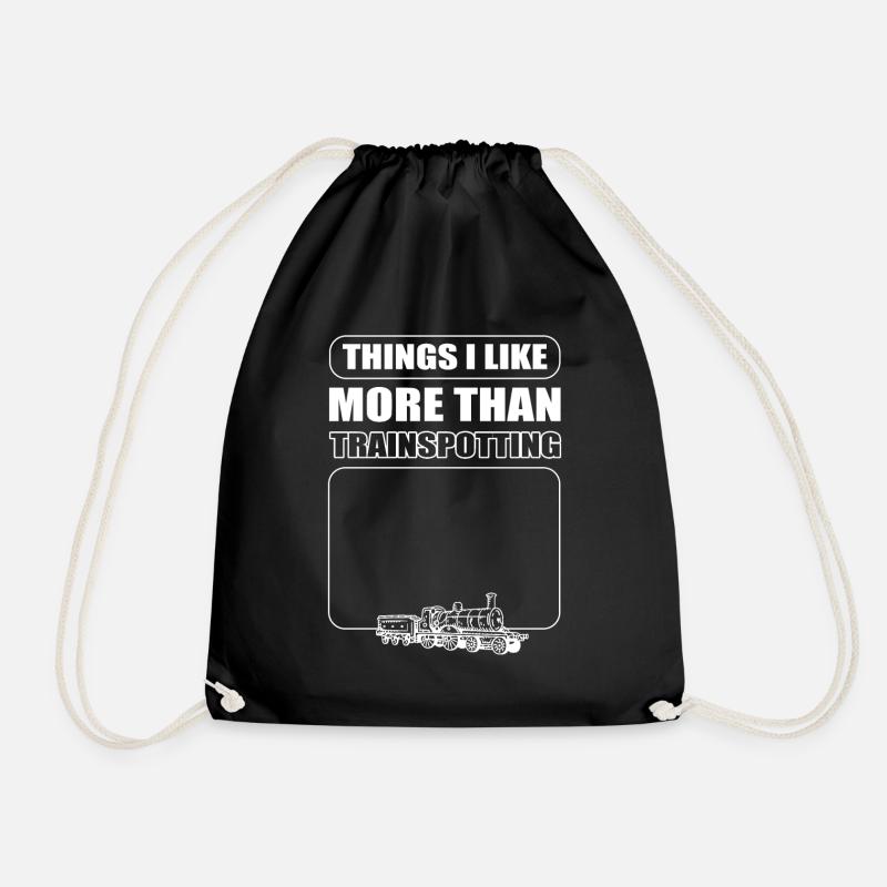 Trainspotter Dinge, die ich mehr mag als - Turnbeutel - Schwarz