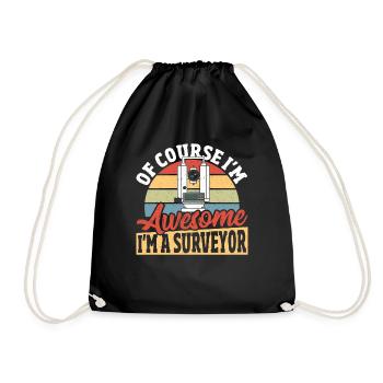 Cartographe d’arpentage Bien sûr que je suis un - Sac de sport léger - noir - Devant