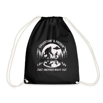 Squatchin' Probin' - For the Cryptid Hunters & - Turnbeutel - Schwarz - Vorne
