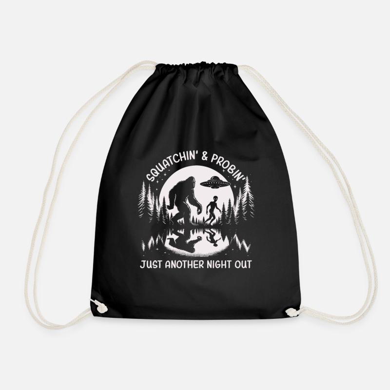Squatchin' Probin' - For the Cryptid Hunters & - Turnbeutel - Schwarz