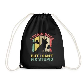 Dog Trainer Dog Training Training Dogs Pet Care Pr - Drawstring Bag - black - Front