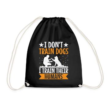 Hundetrainer Hundetraining Training Hunde Tierpflege Pr - Turnbeutel - Schwarz - Vorne
