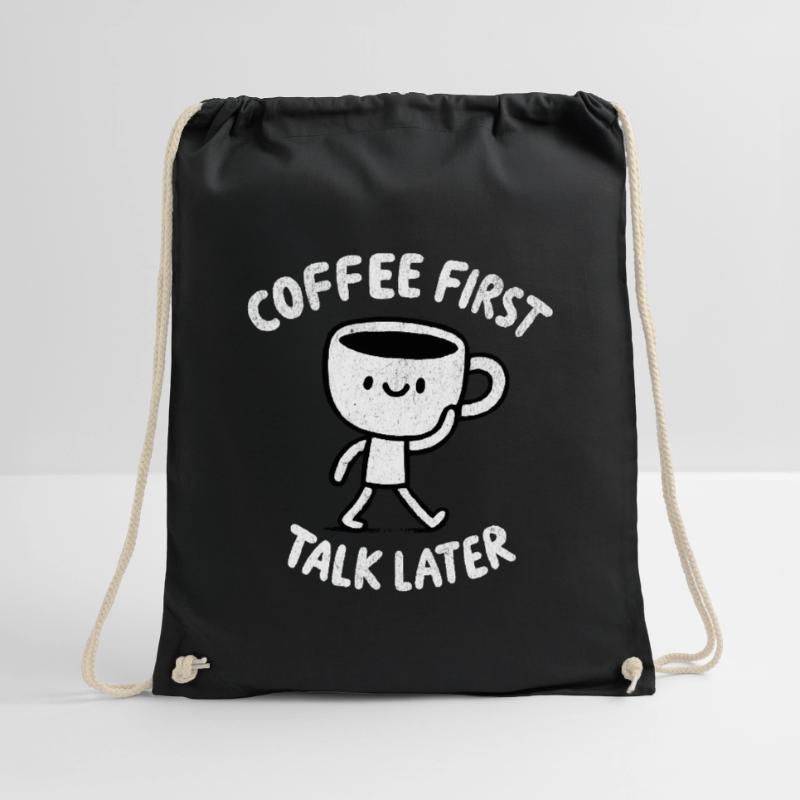 Coffee First - Talk Later Java Brew Humour Sac de sport léger