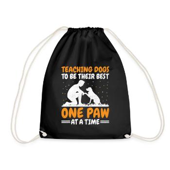 Dog Trainer Dog Training Training Dogs Pet Care Pr - Drawstring Bag - black - Front