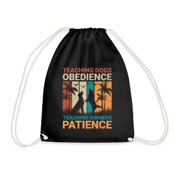 Dresseur de chiens Dressage de chiens Dressage de chiens Soins aux animaux de compagnie Pr - Sac de sport léger - noir - Devant
