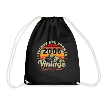 Les Légendes Sont Nées En 2006 Vintage Cadeau - Sac de sport léger - noir - Devant