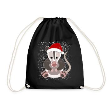 Sweet Christmas Dax Snowflakes Festive - Drawstring Bag - black - Front