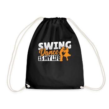 Swing Dance ist mein Leben Swing Dancing - Turnbeutel - Schwarz - Vorne