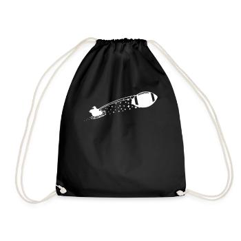 Train de football traîneau de Noël Fantaisie - Sac de sport léger - noir - Devant