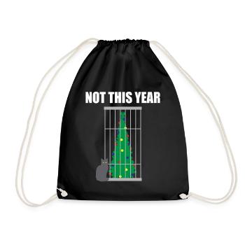 Chat espiègle culpabilité sur cadeau de chien - Sac de sport léger - noir - Devant