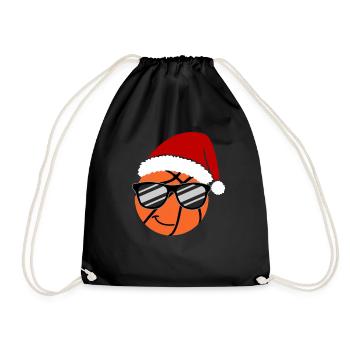 Cool Basketball Christmas Sunglasses - Drawstring Bag - black - Front