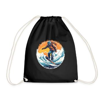 Snowboard ou ski puis après-ski - Sac de sport léger - noir - Devant
